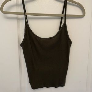 Deep green cami. Worn maybe once. Tank top. From target.